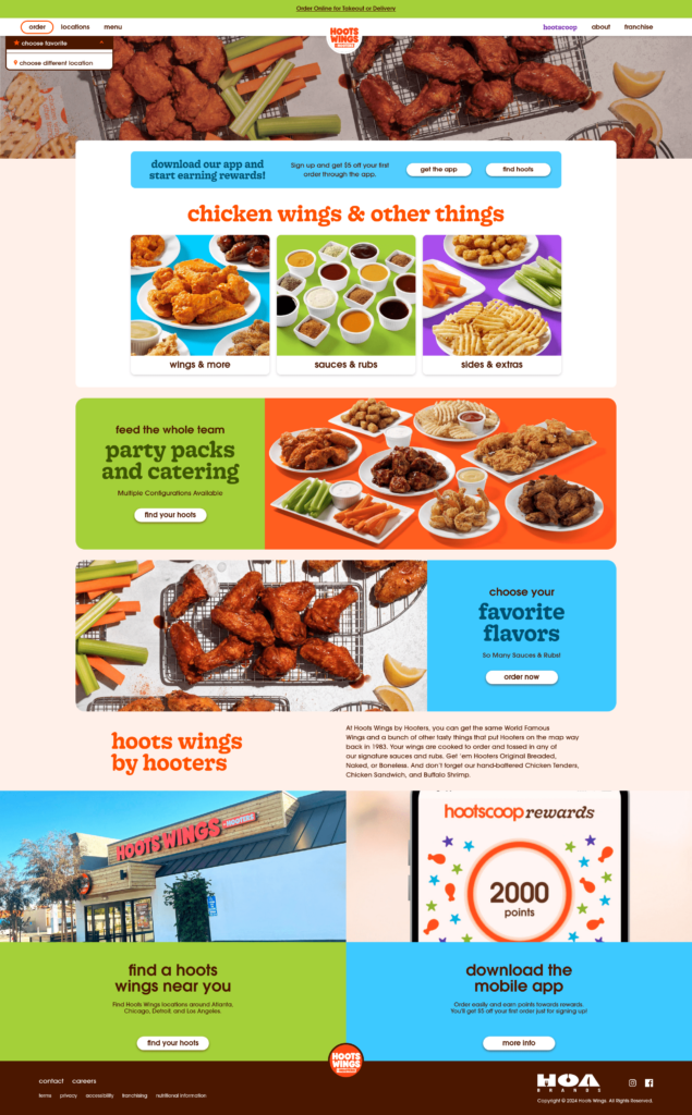 hootswings.com homepage screenshot