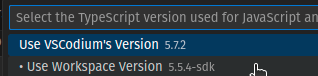 VScodium TypeScript Settings